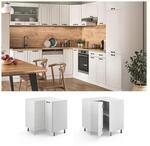 Vicco Eckunterschrank 87 cm Wei&szlig; K&uuml;chenschrank Unterschrank K&uuml;chenzeile R-Line