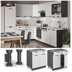 Vicco Schubunterschrank 80 cm FAME Line K&uuml;chenschrank K&uuml;chenzeile Landhaus Wei&szlig;