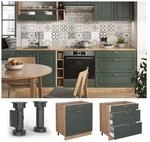 Vicco Schubladenunterschrank K&uuml;chenschrank K&uuml;chenm&ouml;bel Fame-Line Landhaus Eiche