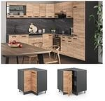 VICCO K&uuml;chenschrank Unterschrank Eckunterschrank 87 cm R-Line Anthrazit
