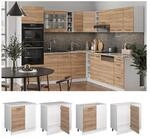 Vicco Eckunterschrank K&uuml;chenschrank K&uuml;chenzeile R-Line 86 cm Wei&szlig; Sonoma T&uuml;r