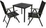 VCM 3 tlg. Gartenm&ouml;bel Set Sitzgruppe Essgruppe 1xTisch, 2x St&uuml;hle Tisch