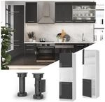 Vicco Herdumbauschrank K&uuml;chenschrank K&uuml;chenm&ouml;bel Fame-Line Wei&szlig; Anthrazit 60 cm