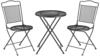 Outsunny Gartenmöbel-Set mit 2 Stühle schwarz 55,5L x 55,5B x69,5H cm