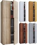 VCM Holz Kleiderschrank Schrank mit 5 F&auml;chern und Dreht&uuml;ren Ma&szlig;e ca. B. 70 x