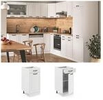 Vicco Schubunterschrank 40 cm Wei&szlig; K&uuml;chenschrank Unterschrank K&uuml;chenzeile R-Line