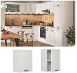 Vicco H&auml;ngeschrank K&uuml;chenschrank K&uuml;chenzeile R-Line Landhaus 45 cm Wei&szlig; T&uuml;r
