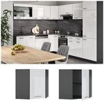 VICCO K&uuml;chenschrank H&auml;ngeschrank Eckh&auml;ngeschrank 57 cm R-Line Anthrazit