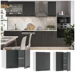 Vicco H&auml;ngeschrank 60 cm FAME Line K&uuml;chenschrank K&uuml;chenzeile Landhaus Anthrazit
