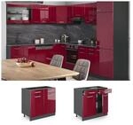 VICCO K&uuml;chenschrank Unterschrank Schubunterschrank 80 cm R-Line Anthrazit