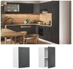 Vicco H&auml;ngeschrank K&uuml;chenschrank K&uuml;chenzeile Landhaus R-Line 40 cm Wei&szlig;-Anthrazit