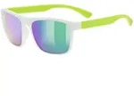 UVEX Sonnenbrille ROOKIE - Ki., white-lime m./mir.green