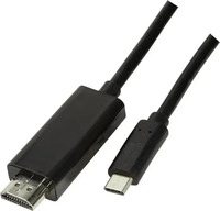 LogiLink UA0330, LogiLink USB Typ C - HDMI (Typ A) (3 m) (UA0330) Schwarz