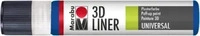 Marabu 18030009652, Marabu Textilfarbe 3D-Liner, 25 ml, Mittelblau (25 ml)