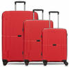 Redolz, Koffer, Essentials 06 3-SET 4 Rollen Kofferset 3-teilig, Rot, (103 l,...