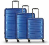 Redolz, Koffer, Essentials 10 3-SET 4 Rollen Kofferset 3-teilig, Blau, (96 l,...