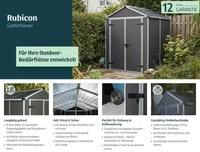 Palram Ger&auml;tehaus Rubicon 185x154cm Grau (61552665) Grau/Silber