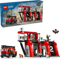 LEGO 60414, LEGO Feuerwehrstation mit Drehleiterfahrzeug (60414, LEGO City) (60414)