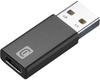 Cellularline Adapter USB-C auf USB-A (USB-A) (33322345) Schwarz