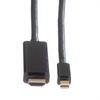 Roline Mini DisplayPort — HDMI (Typ A) (2 m, HDMI, DisplayPort), Video Kabel