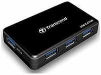 Transcend TS-HUB3K, Transcend TC - USB 3.0 4-Port Hub (Micro USB) Schwarz