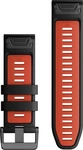 Garmin 010-13281-06, Garmin Silikonarmband, Quickfit, 26mm, black/red (26 mm,