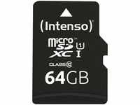 Intenso 3433490, Intenso Micro SDXC Card (microSDXC, 64 GB, U1, UHS-I) Schwarz