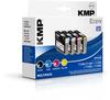 KMP E121V Multipack BK/C/M/Y kompatibel mit Epson T 128 (M, C, Y, BK), Druckerpatrone