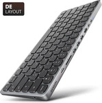 Axagon HMC-KB-GE, Axagon HMC-KB keyboard USB-C 5Gbps with HUB, microSD/SD, 3x USB-A,