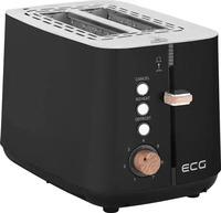 ECG ECGST2768, ECG ST 2768 Timber Black Toaster 7 Heizintensit&auml;tsstufen,...