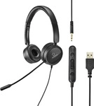 Renkforce RF-4737358, Renkforce 2-in-1-Headset mit 3.5 mm-Stecker &