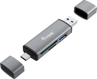 equip 245460, equip USB 3.0 HUB Kartenleser (USB 3.0, USB-C) (245460) Grau