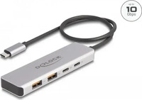 Delock 64230, Delock Helper (USB-C, 4 Ports) (64230) Grau