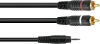 Omnitronic 3022514Z, Omnitronic Adapterkabel 3,5 Klinke/2xCinch 1m sw (1 m,...