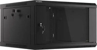 Lanberg WF01-6606-10B, Lanberg WF01-6606-10B Rack 6U Wandmontiertes Regal Schwarz (6