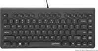 Manhattan 180702, Manhattan Slim USB Mini-Tastatur 1.5m Kabel schwarz (DE,