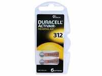 Duracell Batterie für Hörgeräte Duracell 312, 6 St (6 Stk., A312), Batterien +
