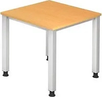 Hammerbacher VQS08/6, Hammerbacher Schreibtisch h&ouml;heneinstellbar VQS (VQS08/6) Braun
