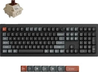 Keychron V6U-D3, Keychron KEYBOARD WRL V6 ULTRA/BLACK V6U-D3 (US, Kabelgebunden,