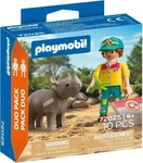 Playmobil 72025, Playmobil 72025 DuoPack Tierpfleger mit Nashorn (72025)