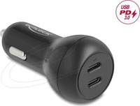 Delock 64330, Delock Kfz Ladeadapter 2 x USB Type-C PD 3.0 mit 40 W (64330) Schwarz