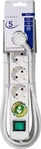 Vivanco VVELSTR5SCHW2, Vivanco 5-fach Steckdosenleiste mit Schalter, 3m, weiss (5x,