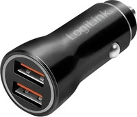 LogiLink PA0285, LogiLink USB-Kfz-Netzteil, 2x USB-A, 10,5 W, schwarz (PA0285)