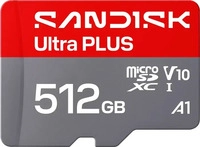 Sandisk SDSQUBQ-512G-GN6MA, Sandisk microSDXC Ultra Plus 512GB (UHS-I, V10, U1,...