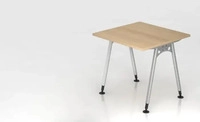 Hammerbacher VAS08/W, Hammerbacher Schreibtisch h&ouml;heneinstellbar VAS (80 x 80 x 76