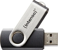 Intenso 3503480, Intenso Basic Line (32 GB, USB-A) (3503480) Schwarz/Silber