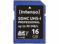 Intenso 3431470, Intenso SDHC Card (SDHC, 16 GB, U3, UHS-I) Blau, 100 Tage