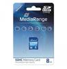 MediaRange MR962, MediaRange Flash-Speicherkarte (SDHC, 8 GB, U1) Blau