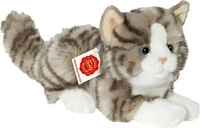 Teddy Hermann B00B579WEW, Teddy Hermann Katze liegend (20 cm) (B00B579WEW) Grau/Weiss