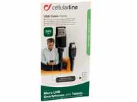 Cellularline USBDATACMICROUSB2M, Cellularline Home (2 m, USB 2.0)